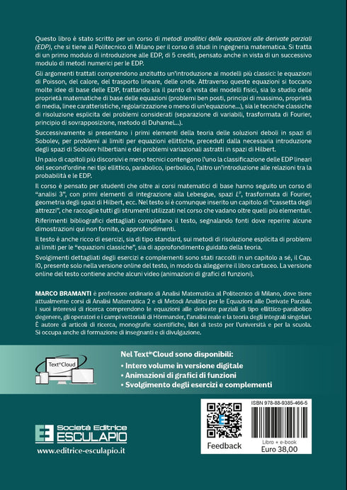 BRAMANTI - Equazioni alle Derivate Parziali. Un Primo Corso